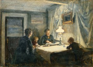 Noite em Skagen (a família do artista)