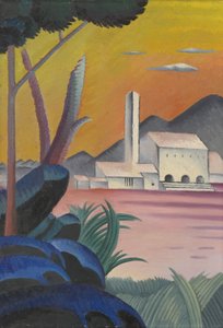 Paisagem com formas de árvore contrastantes, II,