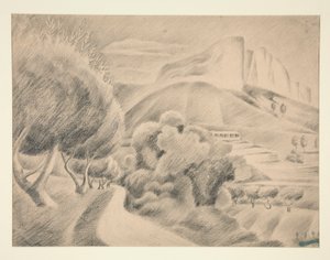 Desenhos e manuscritos originais do artista e material documental.