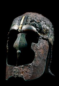 Arte Pré-Viking: Capacete de guerreiro, era das migrações do século 6-9