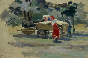 Os Doukhobors em Borjomi, 1895 de Viktor Elpidiforovich Borisov Musatov