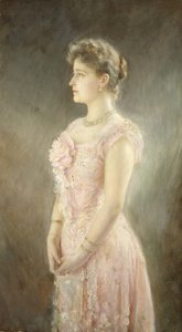 Retrato da imperatriz Alexandra Fyodorovna da Rússia 1872-1918, esposa do czar Nicolau II, 1901 de Viktor Karlovich Stemberg