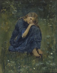 Estudo de Alyonushka, 1881 de Viktor Mikhaylovich Vasnetsov