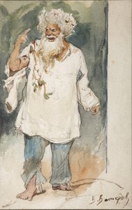 Figurino da ópera Rusalka de A. Dargomyzhsky de Viktor Mikhaylovich Vasnetsov