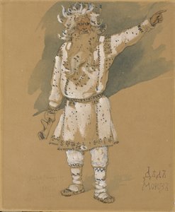 Avô Frost. Figurino da ópera Snow Maiden de N. Rimsky-Korsakov, 1885 de Viktor Mikhaylovich Vasnetsov