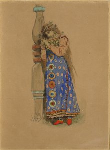 Kupava. Figurino da ópera Snow Maiden de N. Rimsky-Korsakov, 1885 de Viktor Mikhaylovich Vasnetsov