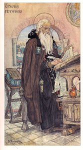 São Nestor, o Cronista, 1919 de Viktor Mikhaylovich Vasnetsov