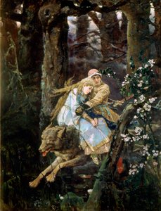 Tsarevich Ivan, montando o lobo cinzento, 1889 de Viktor Mikhaylovich Vasnetsov
