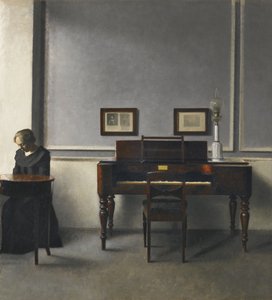 Ida em um Interior com Piano