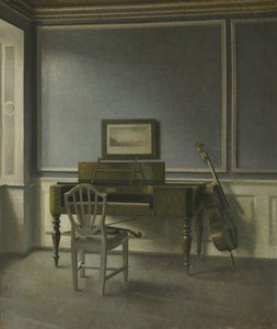 Interior. A Sala de Música, Strandgade 30 de Vilhelm Hammershøi