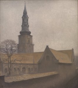 Igreja de São Petri, Copenhague, 1906. de Vilhelm Hammershøi
