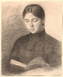 A irmã do artista Anna Reading de Vilhelm Hammershøi