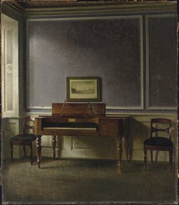 O velho piano. Strandgade 30 (O Piano Antigo. Strandgade 30) de Vilhelm Hammershoi