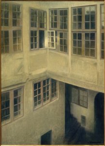 Courtyard. Strandgade 30 de Vilhelm Hammershoi