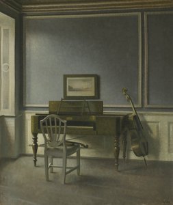 Interior. A Sala de Música, Strandgade 30 de Vilhelm Hammershøi