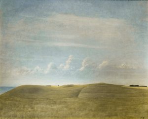Paisagem (vista de Refsnaes) de Vilhelm Hammershoi