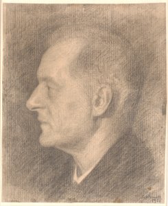 Retrato de Alfred Bramsen, perfil etc. de Vilhelm Hammershøi