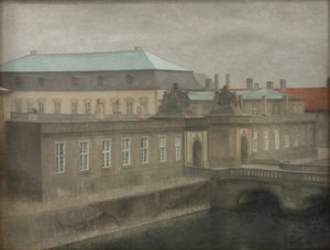 Vista do Palácio de Christiansborg. Final de Outono de Vilhelm Hammershøi