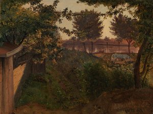 Atrás do jardim do artista em Farimagsvej por St. Jørgens Sø de Vilhelm Kyhn