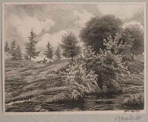 Colinas por um pântano de Vilhelm Kyhn