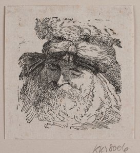 Cabeça de um homem com um chapéu de pele de Vilhelm Kyhn