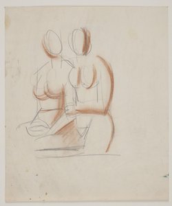 Estudo de composição com 2 mulheres nuas de Vilhelm Lundstrøm