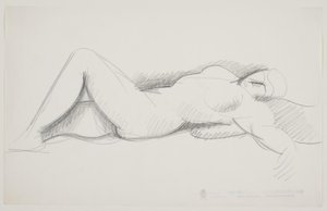 Modelo feminino deitada de Vilhelm Lundstrøm