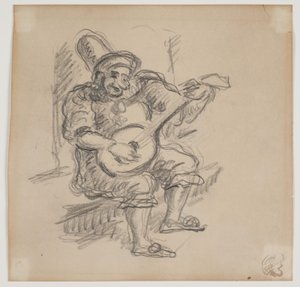 palhaço tocando alaúde de Vilhelm Lundstrøm