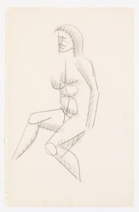 Modelo sentado, virado para a esquerda de Vilhelm Lundstrøm