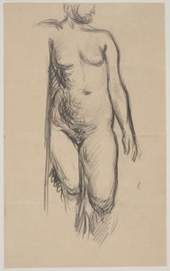 Modelo feminino em pé de Vilhelm Lundstrøm
