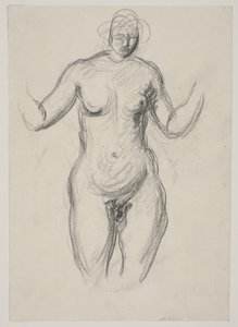 Modelo feminino em pé de Vilhelm Lundstrøm
