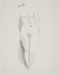 Modelo feminino em pé de Vilhelm Lundstrøm