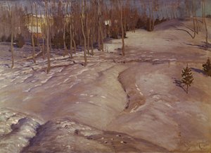 Paisagem de inverno. Noite de março, c. 1900