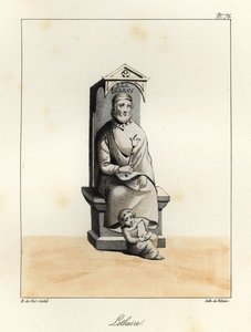 Estátua de Lothair I, Lothar I, Imperador Carolíngio, Rei de Itália e Francia Média, 795-855 de Villain Villain
