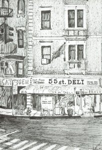 55th street New York, 2003, (tinta no papel) de Vincent Alexander Booth