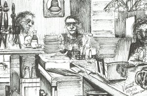 Cheers Bar Boston USA, 2003, (Tinta no papel) de Vincent Alexander Booth