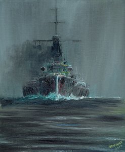 Dreadnought 1907, 2016, (óleo sobre tela) de Vincent Alexander Booth