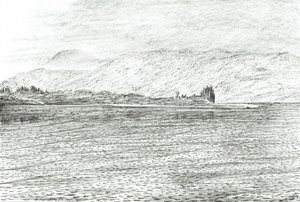 Castelo Duart de um ferry, 2007 de Vincent Alexander Booth