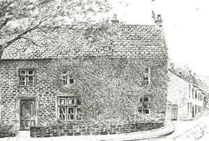 Casa em Ribchester, 2012, (tinta no papel) de Vincent Alexander Booth