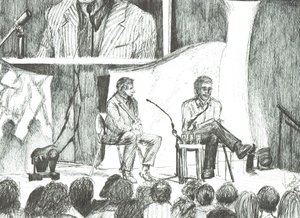 Entrevista com Johnny Walker; 2007; (tinta sobre papel) de Vincent Alexander Booth