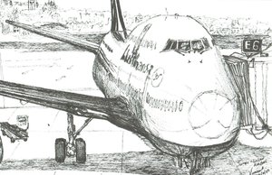Jumbo Jet no Aeroporto de Logan, 2003 de Vincent Alexander Booth