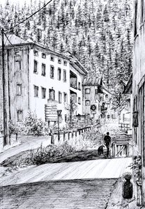 Rua principal em Dont Itália, 2019 de Vincent Alexander Booth