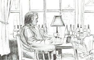 Homem em um pub depois da refeição, 2006 de Vincent Alexander Booth