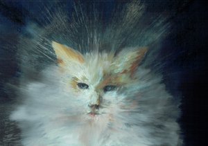 Fluffball Monty, 2015, (óleo sobre tela) de Vincent Alexander Booth