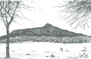 Montanha do clube de barcos no lago Naivasha, Quênia; 2006 de Vincent Alexander Booth