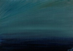 Crepúsculo do Oceano, 2017, (óleo sobre tela)