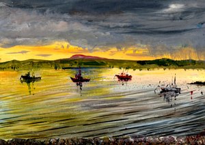 Na Ilha Santa ao pôr-do-sol, 2007 de Vincent Alexander Booth