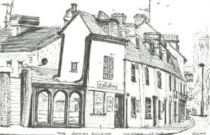 Edifícios inclinados Cambridge, 2003, (tinta sobre papel) de Vincent Alexander Booth