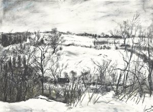 Neve sobre terra em Osmotherley de Vincent Alexander Booth
