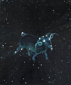 Star sign Aires, 2016, (óleo sobre tela) de Vincent Alexander Booth